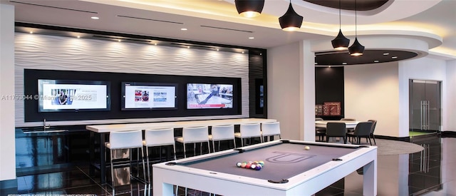 851 NE 1st Ave Unit 2604, Miami, FL 33132 - game room featuring recessed lighting and pool table