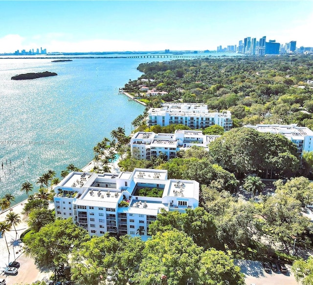750 NE 64th St Unit B108, Miami, FL 33138 - drone / aerial view featuring a water view and a city view
