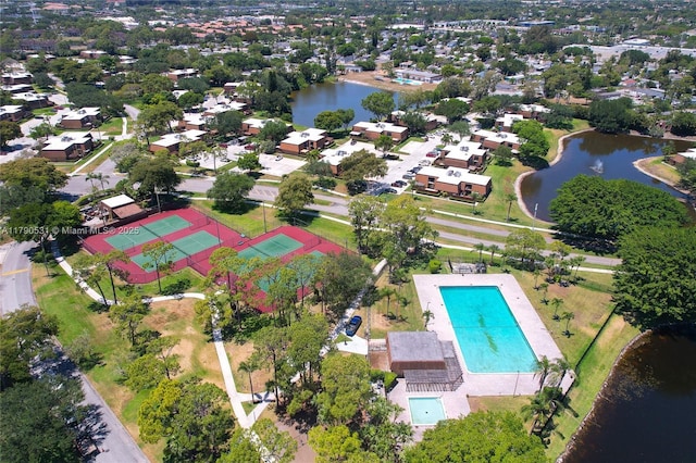 720 7th Ln, Green Acres, FL 33463 - drone / aerial view featuring a water view