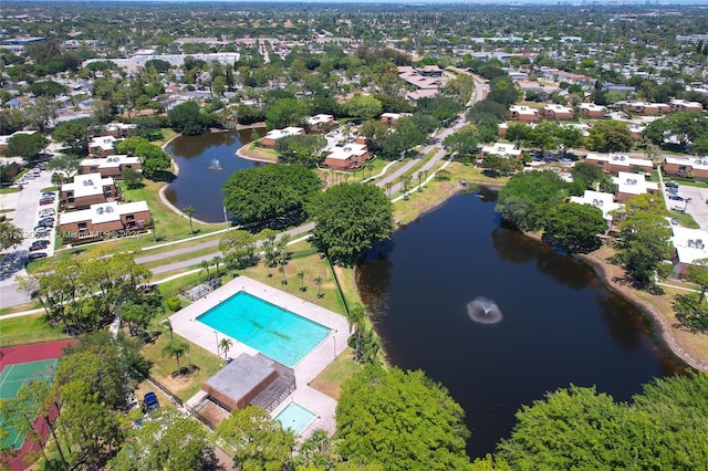 720 7th Ln, Green Acres, FL 33463 - bird's eye view featuring a water view