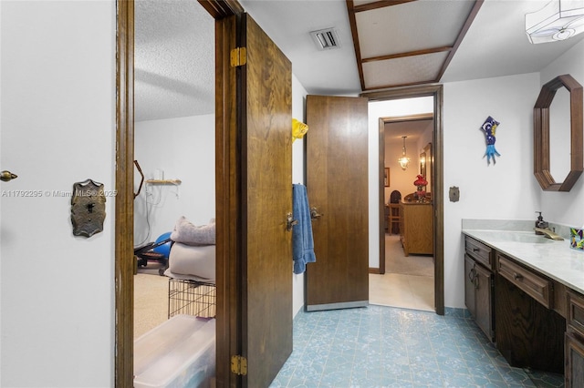 bathroom with visible vents and vanity