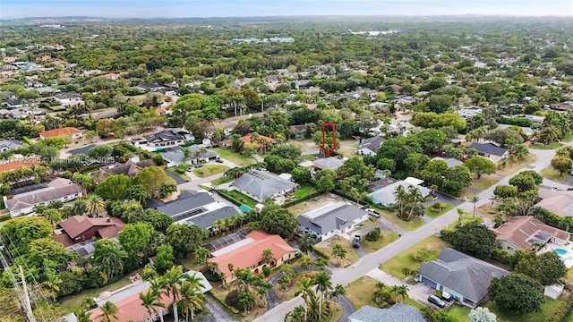 bird's eye view with a residential view