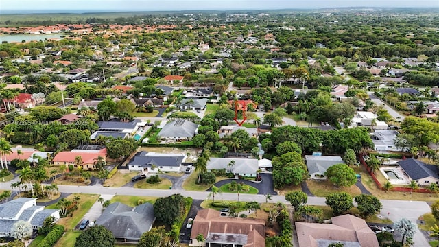 aerial view featuring a residential view