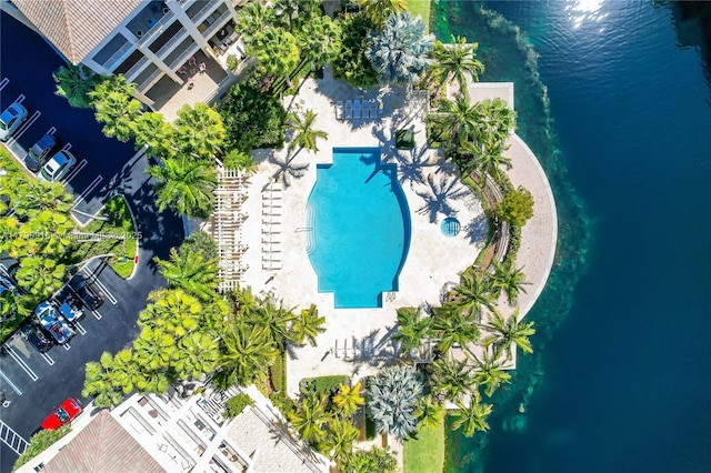 727 Crandon Blvd Unit 401, Key Biscayne, FL 33149 - birds eye view of property with a water view