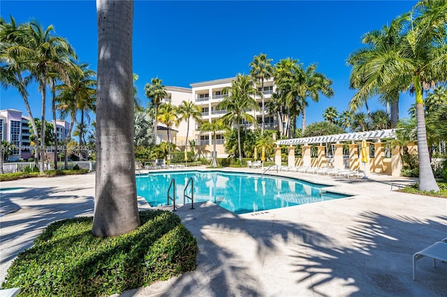 727 Crandon Blvd Unit 401, Key Biscayne, FL 33149 - pool with a patio area