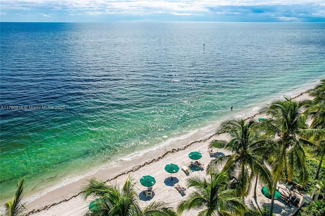 727 Crandon Blvd Unit 401, Key Biscayne, FL 33149 - water view featuring a beach view