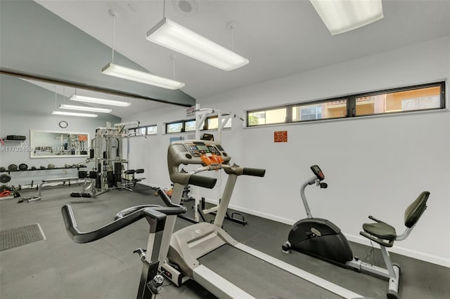 gym with baseboards