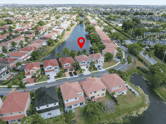 1820 Vista Way, Margate, FL 33063 - aerial view featuring a water view and a residential view