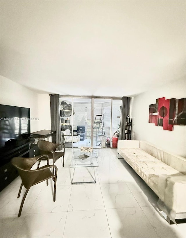 1401 NE 191st St Unit D201, Miami, FL 33179 - living room featuring marble finish floor