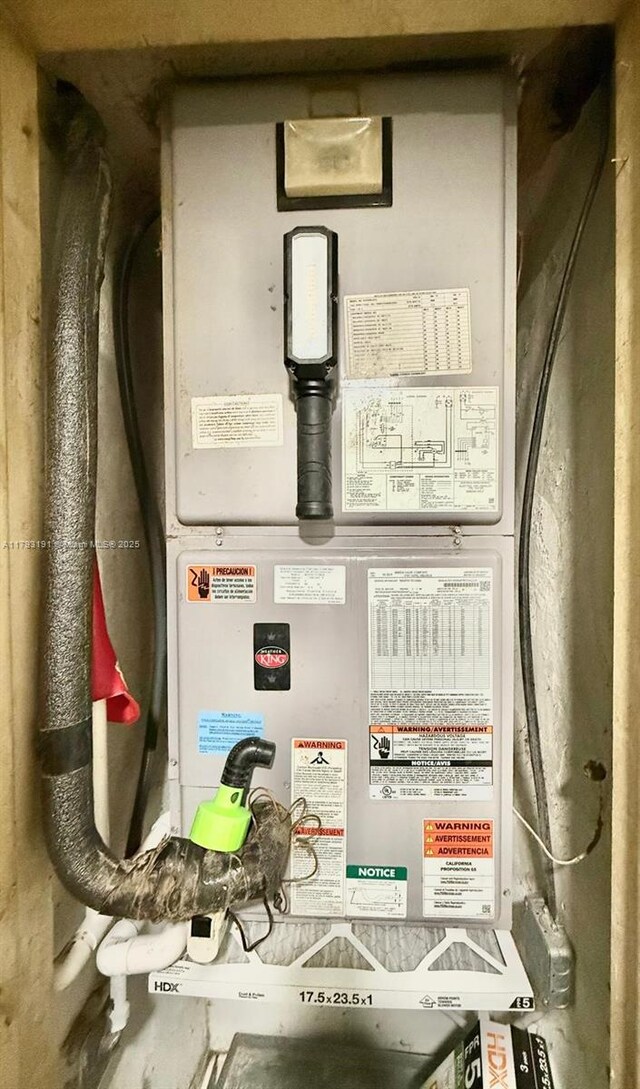 1401 NE 191st St Unit D201, Miami, FL 33179 - utility room with heating unit
