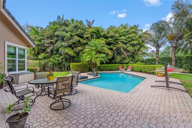 10605 Indian Trl, Cooper City, FL 33328 - view of swimming pool featuring a fenced in pool and a patio area