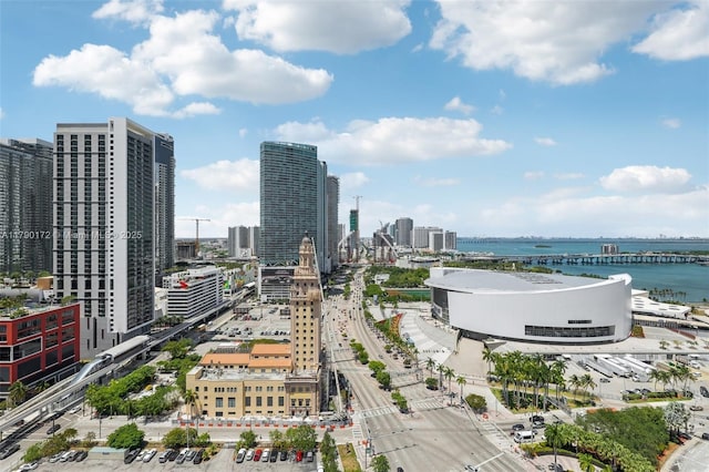 398 NE 5th St Unit 1805, Miami, FL 33132 - view of water feature featuring a view of city