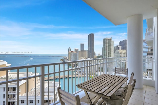 801 Brickell Key Blvd Unit 3105, Miami, FL 33131 - balcony featuring a water view and a city view