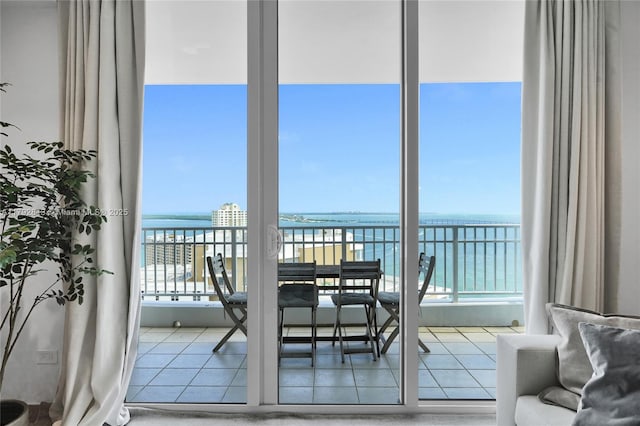 801 Brickell Key Blvd Unit 3105, Miami, FL 33131 - interior space with a water view and a wealth of natural light