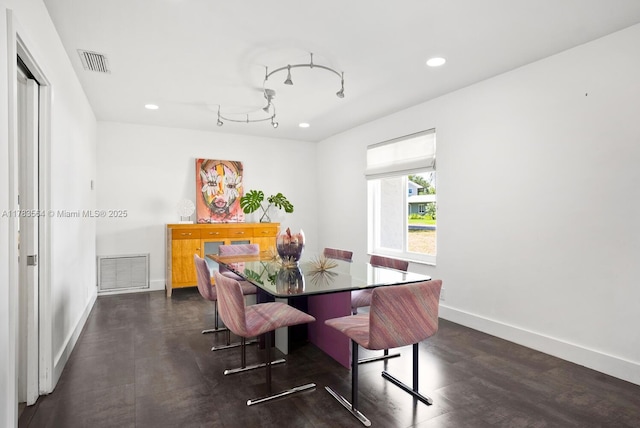 13605 SW 73rd Ave, Palmetto Bay, FL 33158 - dining area featuring baseboards, recessed lighting, and dark wood-type flooring