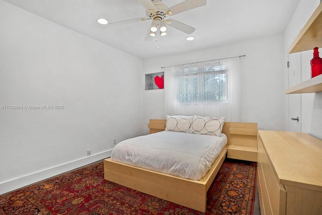 13605 SW 73rd Ave, Palmetto Bay, FL 33158 - bedroom with recessed lighting and ceiling fan