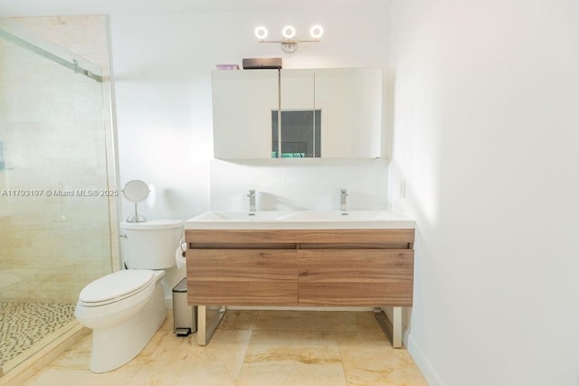 1558 Sunset Way, Weston, FL 33327 - full bathroom featuring double vanity, a sink, toilet, and a shower stall
