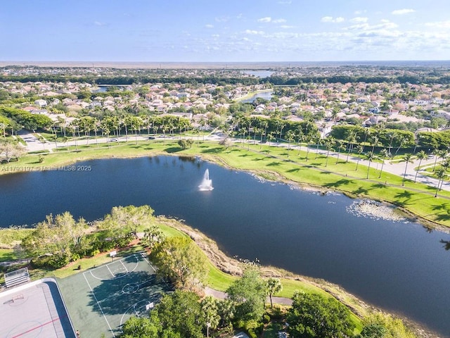 1558 Sunset Way, Weston, FL 33327 - drone / aerial view featuring a water view