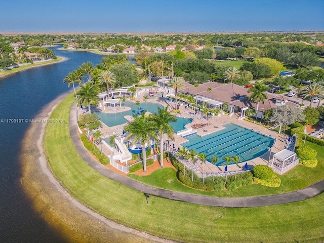 1558 Sunset Way, Weston, FL 33327 - bird's eye view featuring a water view