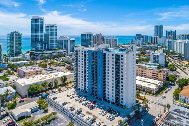 401 69th St Unit 607, Miami Beach, FL 33141 - birds eye view of property with a water view and a view of city