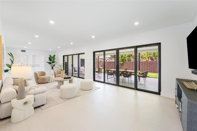 1375 SW 17th Ter, Miami, FL 33145 - living room featuring recessed lighting