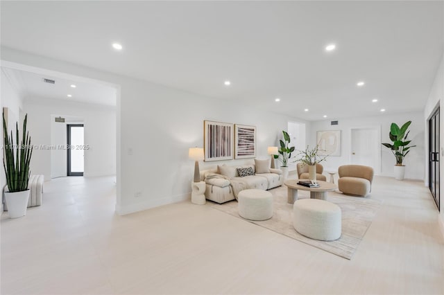 1375 SW 17th Ter, Miami, FL 33145 - living room featuring recessed lighting and baseboards