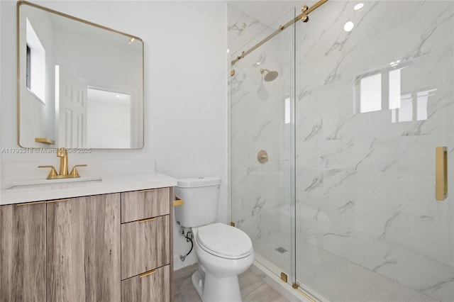 1375 SW 17th Ter, Miami, FL 33145 - bathroom with toilet, a marble finish shower, and vanity