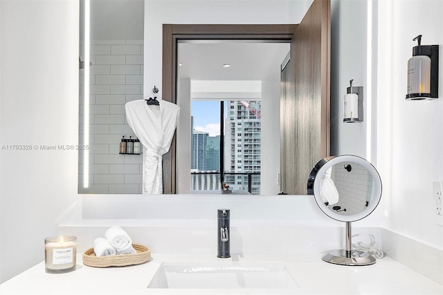 398 NE 5th St Unit 2517, Miami, FL 33132 - bathroom with vanity