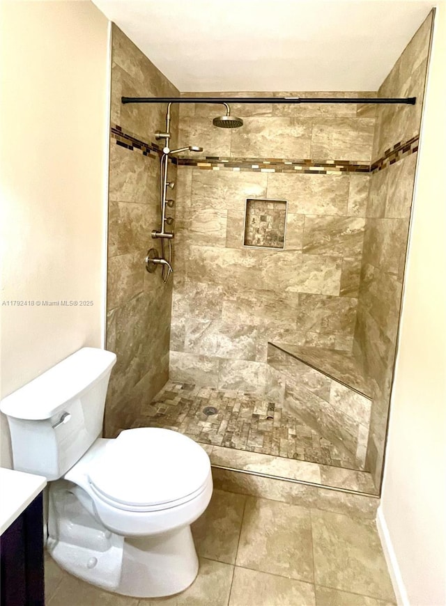 2141 SW 93rd Way Unit 704, Davie, FL 33324 - full bathroom with vanity, tiled shower, and tile patterned floors