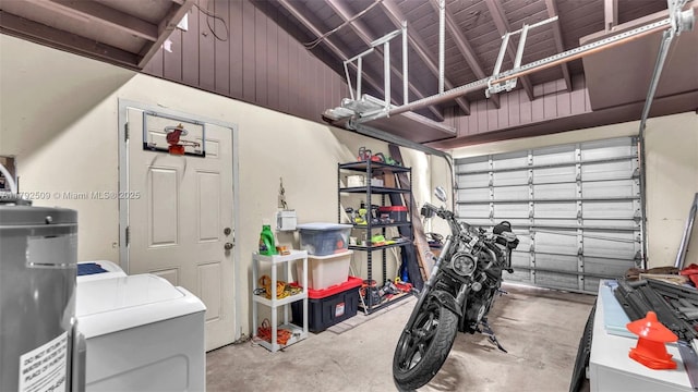 19241 SW 93rd Rd, Cutler Bay, FL 33157 - garage featuring gas water heater and separate washer and dryer