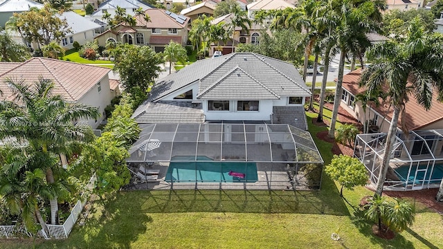 bird's eye view featuring a residential view