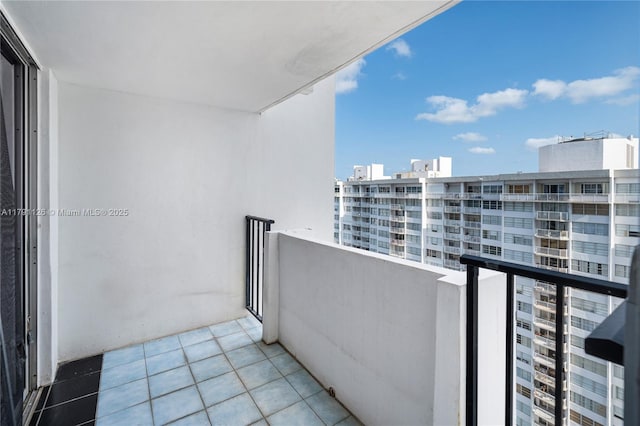 balcony featuring a view of city
