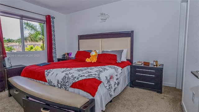 view of carpeted bedroom