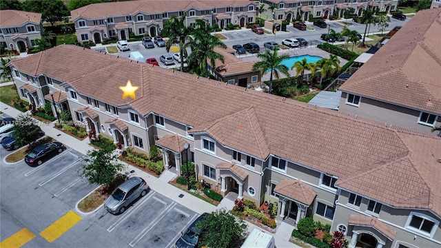 birds eye view of property featuring a residential view