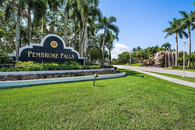 surrounding community featuring a lawn