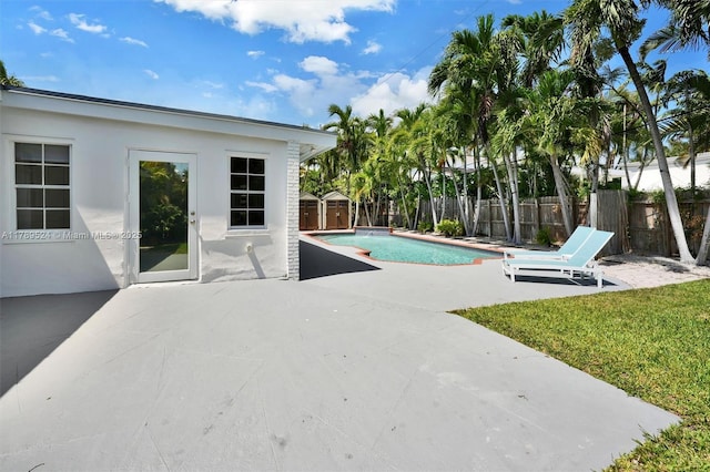 255 Ridgewood Rd, Key Biscayne, FL 33149 - view of pool featuring a patio and a fenced backyard