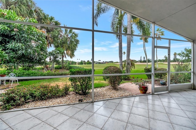 7141 Haviland Cir, Boynton Beach, FL 33437 - unfurnished sunroom with view of golf course