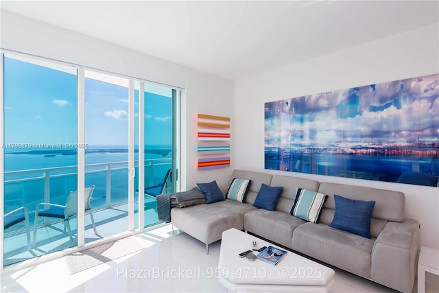 950 Brickell Bay Dr Unit 4710, Miami, FL 33131 - living room with a water view