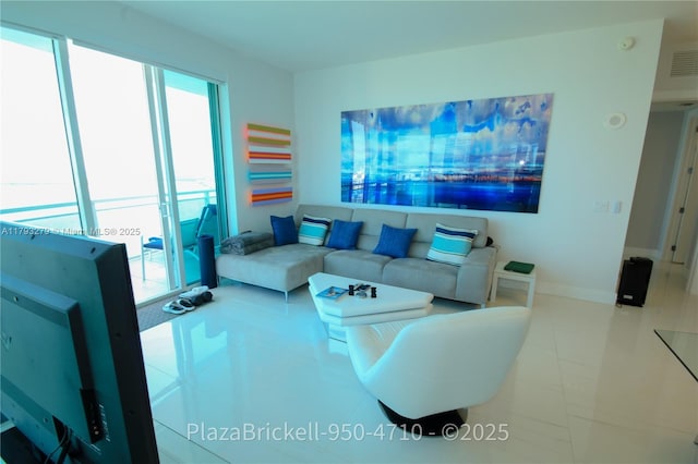 950 Brickell Bay Dr Unit 4710, Miami, FL 33131 - living area featuring baseboards