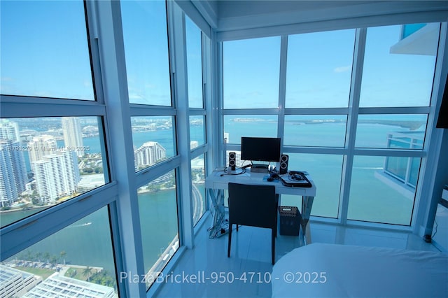950 Brickell Bay Dr Unit 4710, Miami, FL 33131 - home office with a view of city and a water view