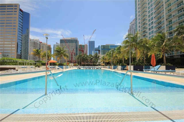 950 Brickell Bay Dr Unit 4710, Miami, FL 33131 - pool featuring a city view