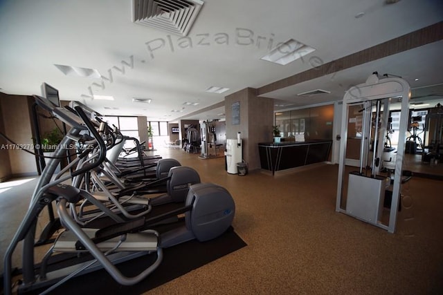 950 Brickell Bay Dr Unit 4710, Miami, FL 33131 - gym with visible vents