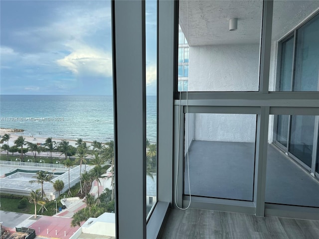 2655 Collins Ave Unit 1405, Miami Beach, FL 33140 - balcony featuring a view of the beach and a water view
