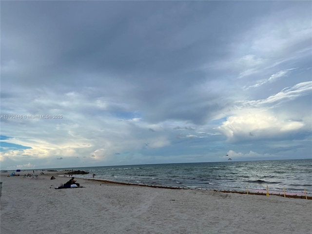 2655 Collins Ave Unit 1405, Miami Beach, FL 33140 - property view of water featuring a beach view
