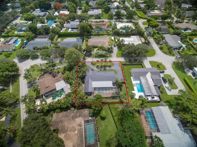14520 SW 79th Ct, Palmetto Bay, FL 33158 - aerial view of residential area with property boundaries highlighted
