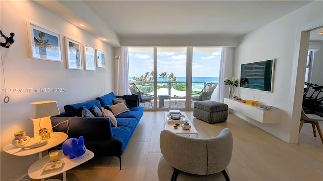 5151 Collins Ave Unit 634, Miami Beach, FL 33140 - living room featuring wood finished floors