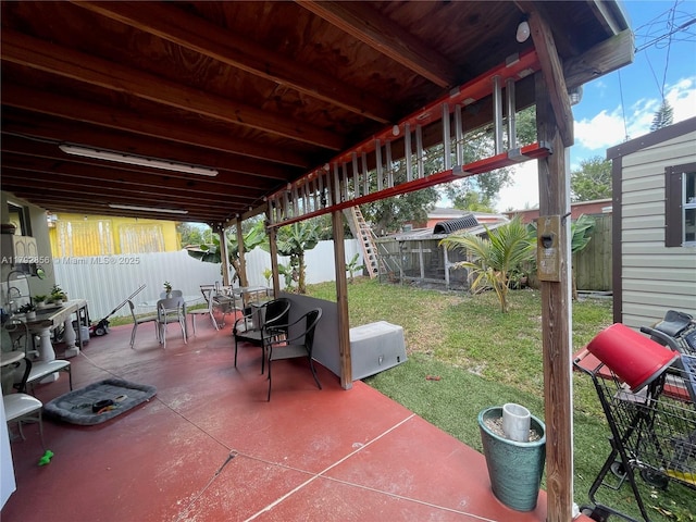 2144 NW 85th St, Miami, FL 33147 - view of patio / terrace with a fenced backyard