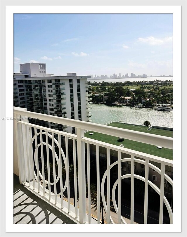 5825 Collins Ave Unit Ph1B, Miami Beach, FL 33140 - balcony featuring a view of city and a water view