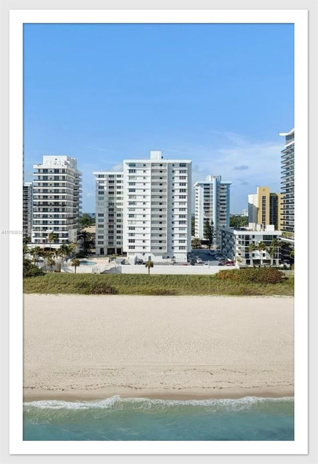 5825 Collins Ave Unit Ph1B, Miami Beach, FL 33140 - exterior space with a view of the beach, a city view, and a water view