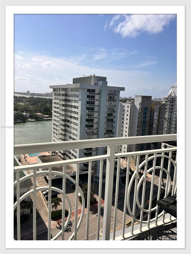 5825 Collins Ave Unit Ph1B, Miami Beach, FL 33140 - balcony featuring a water view and a city view